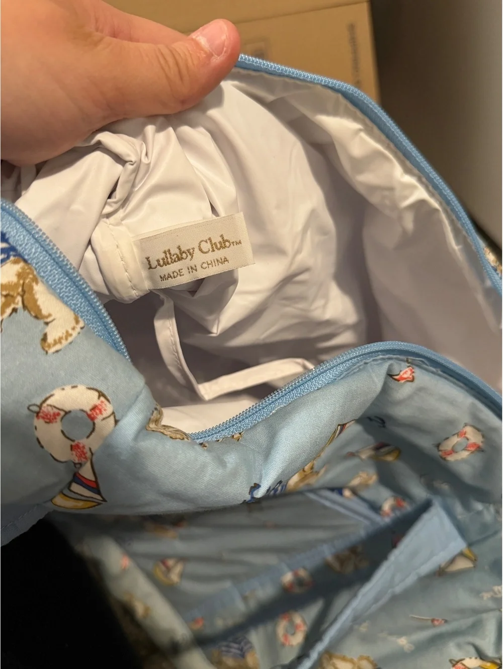 Vintage Lullaby Club Baby Diaper Bag with Changing Pads and Clear Pouch